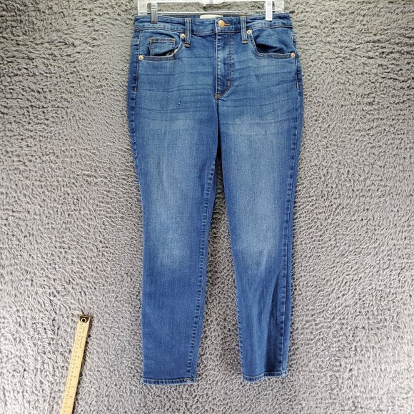 Universal Thread Jeans Womens 8/29 Short Blue High Rise Skinny Stretch - Picture 1 of 10